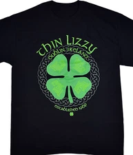 Rare Thin Lizzy Band Cotton Gift For Fan T-Shirt Black All Size Unisex S3133