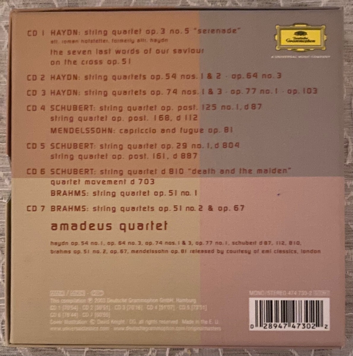 Amadeus Quartet Recordings 1951-1957 - 7CD's - Deutsche Grammophon