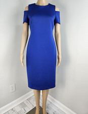 Calvin Klein Women Dress 4 Cold Shoulder Sheath