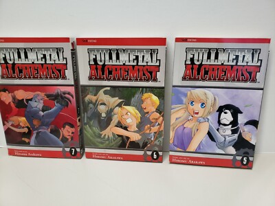 Lot Of Viz Media Full Metal Alchemist Issues 05,06,07 Hiromu