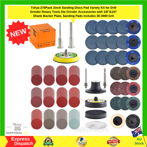 Disile 540 Pack 2 Inch Sanding Discs Pad Variety Kit Discs Set For Drill Grinder Rotary Tools