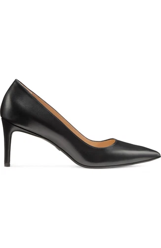 $420 Stuart Weitzman Linsi 75  POINTED TOE Pump HEEL BLACK LEATHER 11 (DB13)
