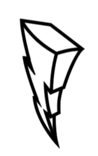 Vinyl Car Decal Sticker - Lightning Bolt Outline MMPR Power Rangers ...