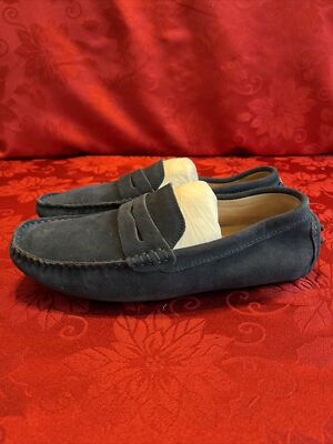 JIONS Mens Driving Penny Loafers Suede Slip On Casual 