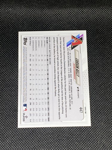 Carson Kelly Arizona Diamondbacks Signed Auto 2021 Topps Card #447 ~ COA - Picture 2 of 3