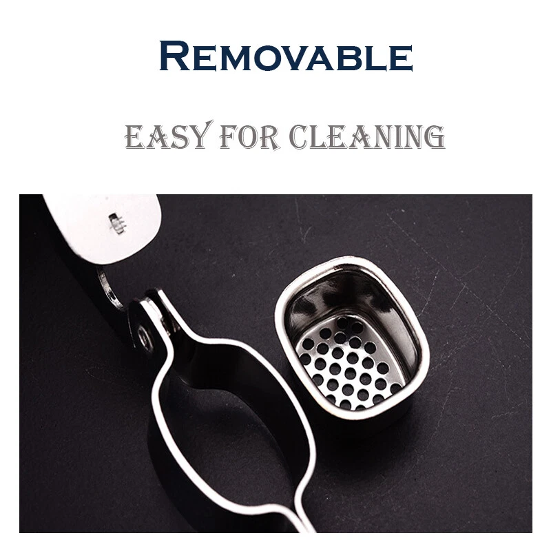 Prensa de ajo trituradora exprimidor trituradora picadora acero inoxidable herramienta de cocina manual Foto 3 de 4