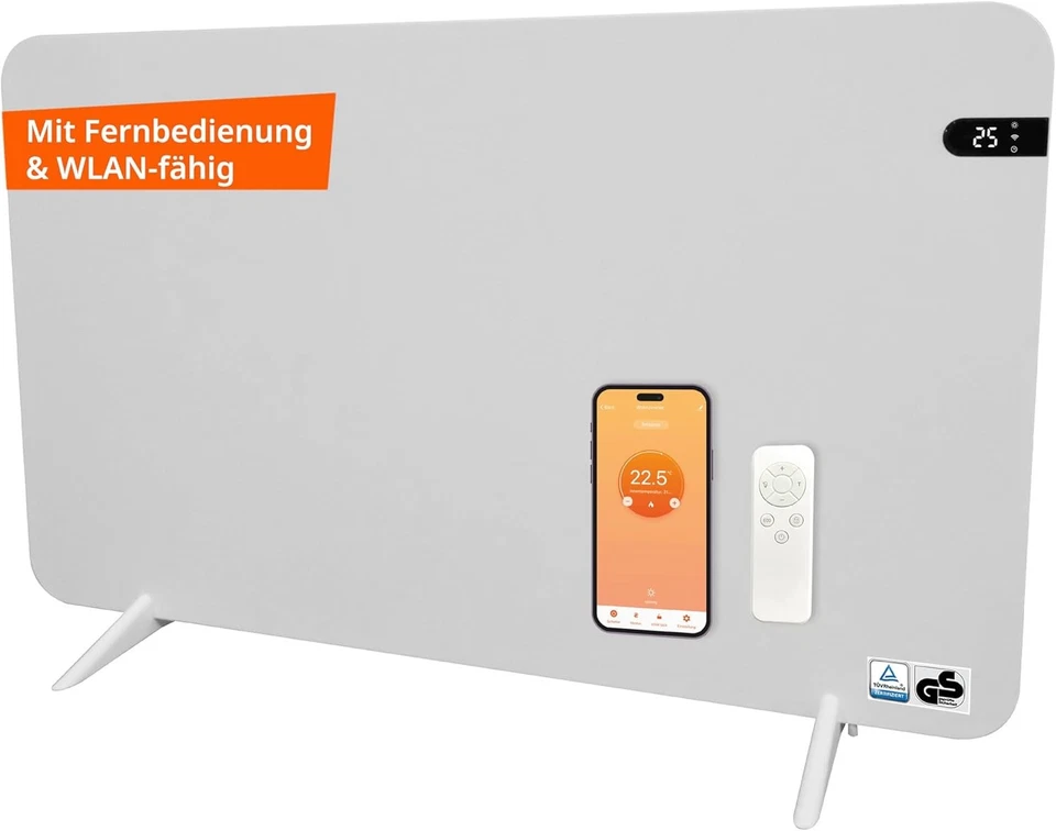 B-Ware - Könighaus Dual-Infrarotheizung - Standgerät/Wandmontage - App/Wifi - Bild 3 von 4