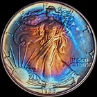 1986(S) $1🌈 ANACS MS-66 Silver Eagle Struck At San Francisco🧿Monster TONED🧿