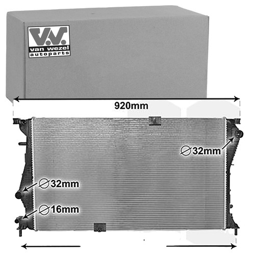 VAN WEZEL Radiateur Eau Compatible Avec OPEL VIVARO RENAULT TRAFIC | 43002601 - Photo 1/2