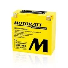 Motobatt MBT14B4 QUADFLEX AGM Replaces Yuasa YT14BBS  YT14B4 *6