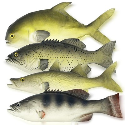 Nexboraque 4 Pack Fake Fish, 11 Inch Artificial Fish Models Simulated Pretend...