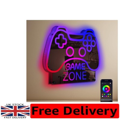 Spiegeloptik Game Zone Leuchtreklame: Dimmbare LED für ultimative Spielatmosphäre