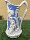 SUPERB MID 19thC BOYNE & Co PAUL & VIRGINIA FIGURES PARIAN PITCHER or JUG c1840s