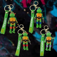 Ninja Turtles TMNT Keychains (Teenage Mutant Ninja Turtles) Complete 4 Piece Set