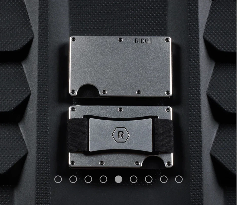 New Limited Edition Ridge 2.0 Wallet GT Silver W/ Custom Cash Strap RFID Proof - Image 4 of 4