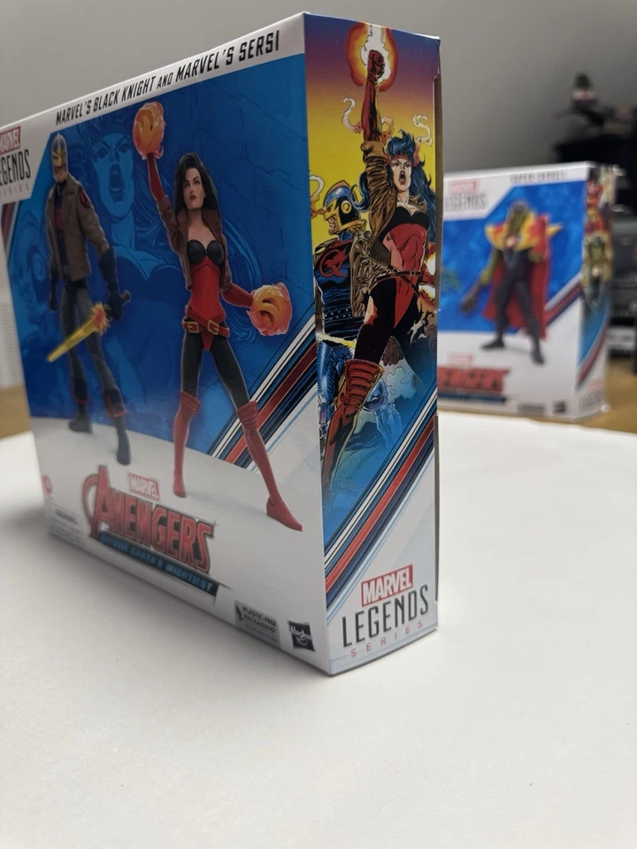 Figura Marvel Legends 60 Aniversario 6" Paquete de 2 Exclusivo Caballero Negro y Sersi Foto 2 de 4