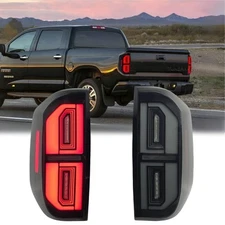 2PCS LED Tail Lights For Toyota Tundra 2014-2021 Rear Brake Lights Smoked Lens