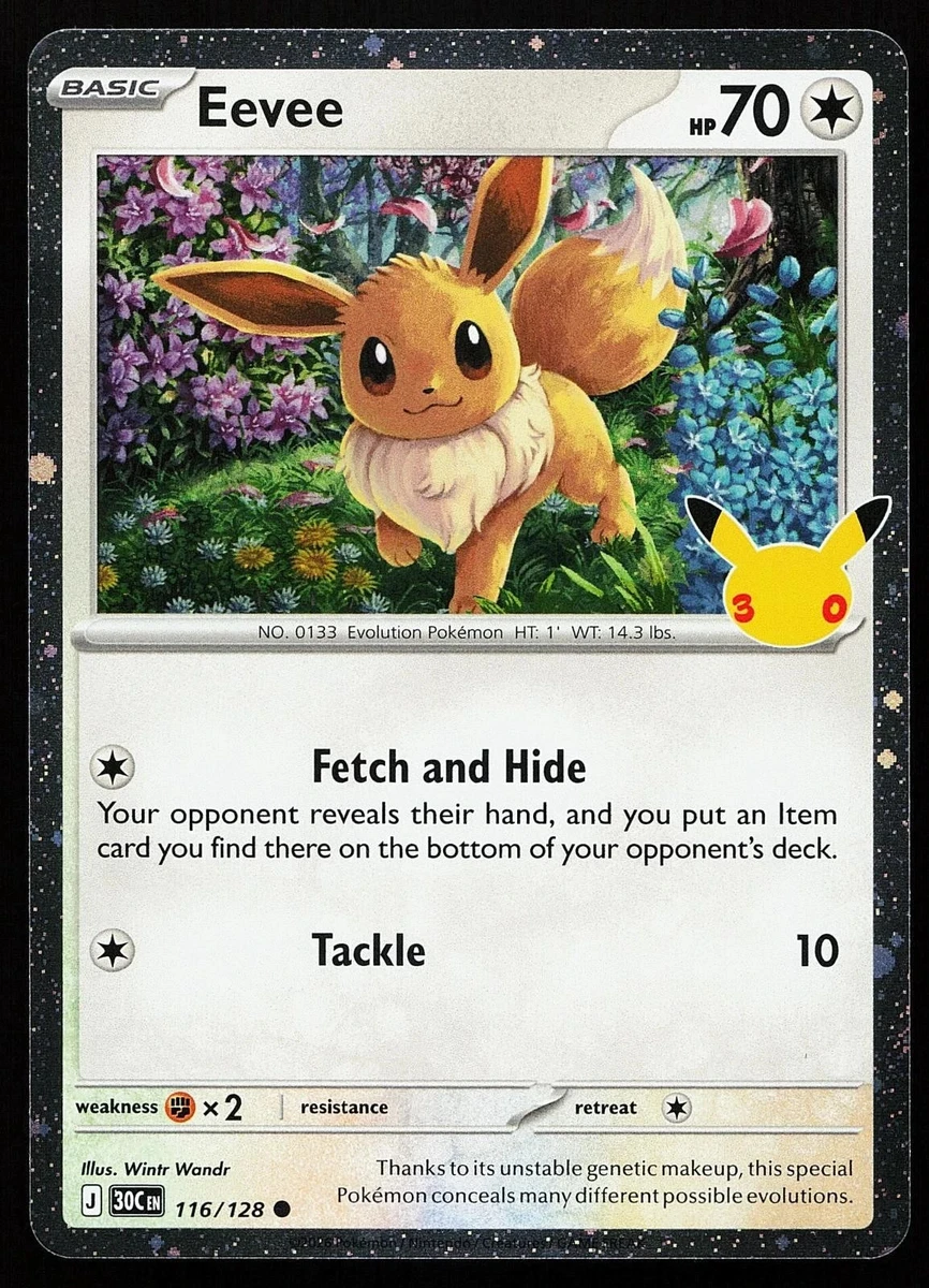 25+ Eevee Holo Pokémon TCG Individual Collectible Card Game Cards