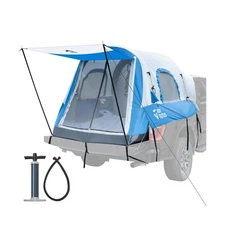 JOYTUTUS Inflatable Truck Bed Tent 5.5-6.5FT with Awning, Includes Air Pump f...