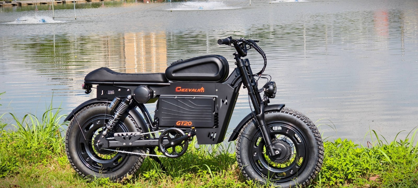 20" Electric Motorbike 6000W Tire 40MPH 60V 43AH Electric Motorcycle E-Dirt Bike