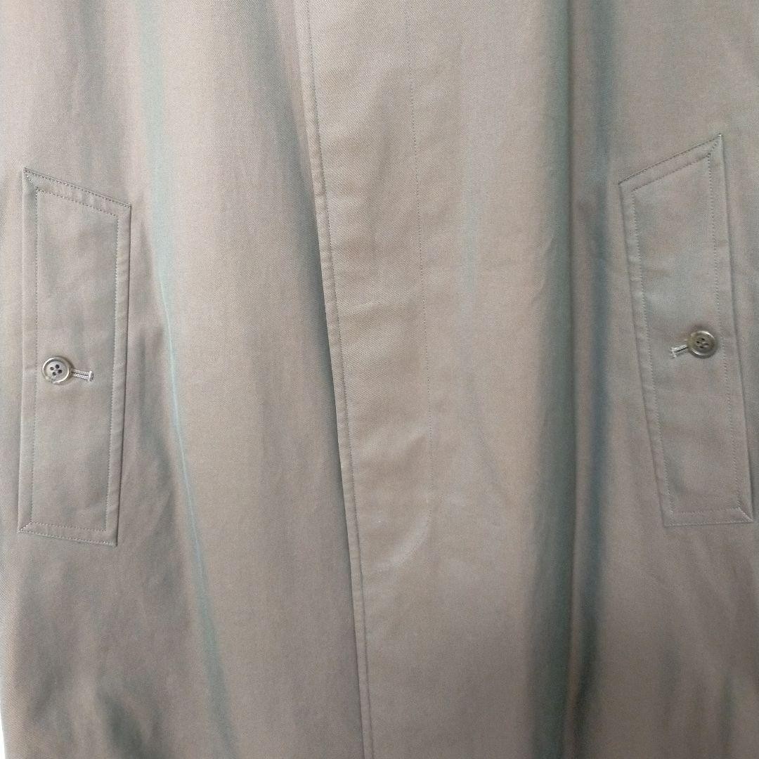 Burberry Balmacaan Trench Coat Plain Collared Khaki Iridescent Size L For Men thumbnail 5