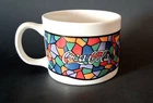 VTG 1997 Gibson Coca Cola Stained Glass Mosaic Coffee Soup Mug 12oz