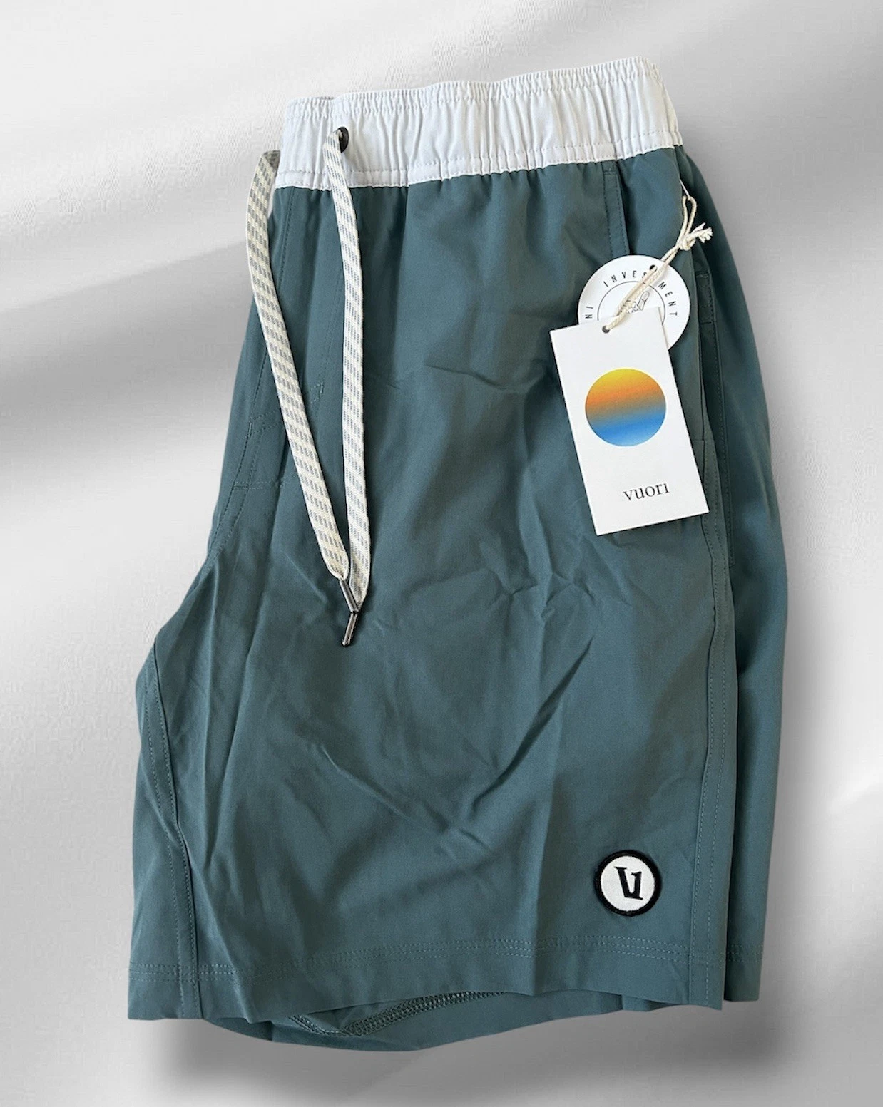 Size L - Vuori Men’s Kore Short, Bluegrass Green Shorts, 7” Vuori Short