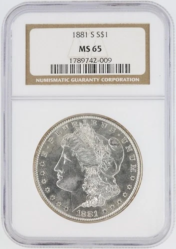 1881-S Morgan Silver Dollar NGC MS65 S$1 San Francisco Mint No Reserve