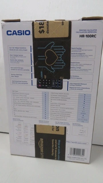 NEW Casio HR-100RC Handheld Printing Calculator 12 Digits 2 color - Image 3 of 3