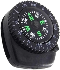Mini Black Button Navigation Device - Compact Survival Compass for Hiking, Campi