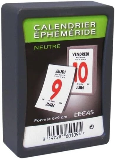 Lecas 1 Bloc calendrier éphéméride 2027 Neutre, 60x90mm Neuf' - Photo 1/1