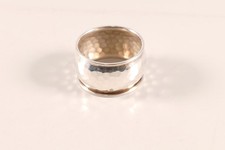 Serviettenring Silber 835 Hermann Bauer rund Hammerschlagdekor 4gramm &Oslash;30mm