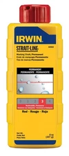 Irwin 64902 Strait-Line 8 oz. Permanent Marking Chalk Red (Pack 6)