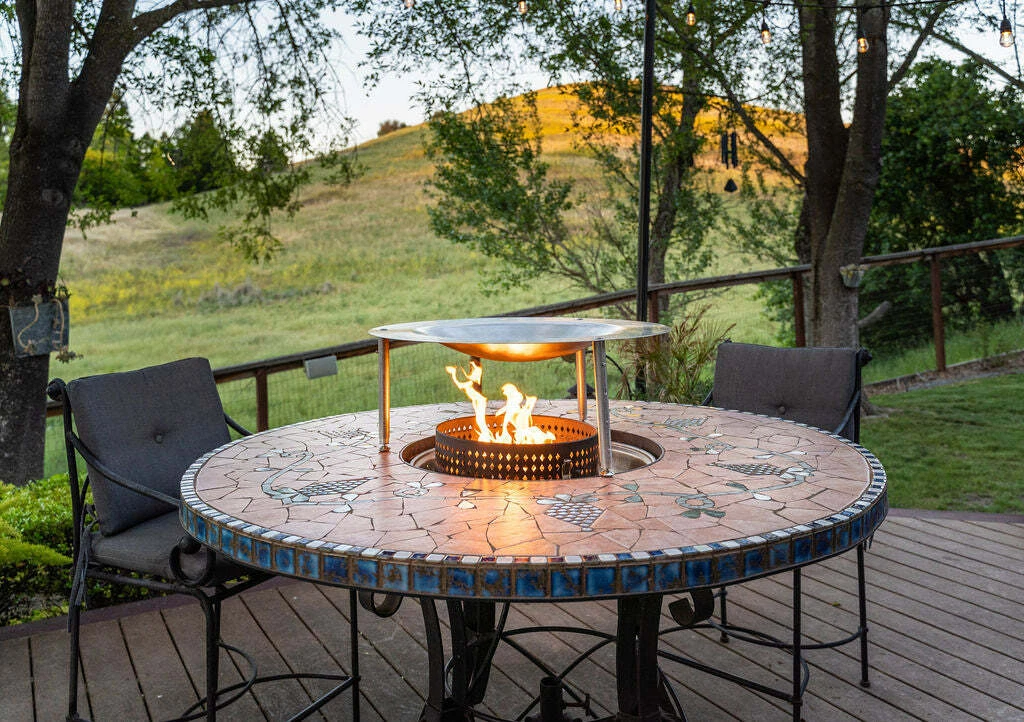 HeatSaver - 28u0026#034; Fire Pit Heat Deflector / Reflector / Shield and Fire  Pit Cover | eBay