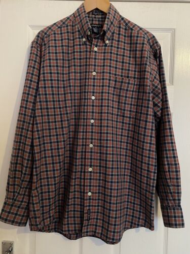 GANT USA Men's Shirt Cotton Checked Newport Twill Long Sleeve Size M - Afbeelding 1 van 11