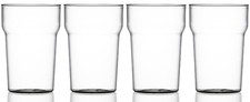 Nonic Half Pint Reusable Polycarbonate Plastic Tumblers CE 10oz 284ml Pack of 4