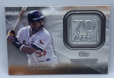 2021 Topps Update Eddie Murray Orioles 70th Commemorative Anniversary Patch