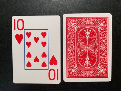 Swap Playing Card JUMBO Ten of Hearts BICYCLE One Card U.S.A. | eBay