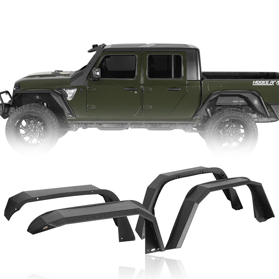 Guardabarros delantero y trasero llamaradas forros interiores para Jeep Gladiator JT 2020-2025 Foto 2 de 4