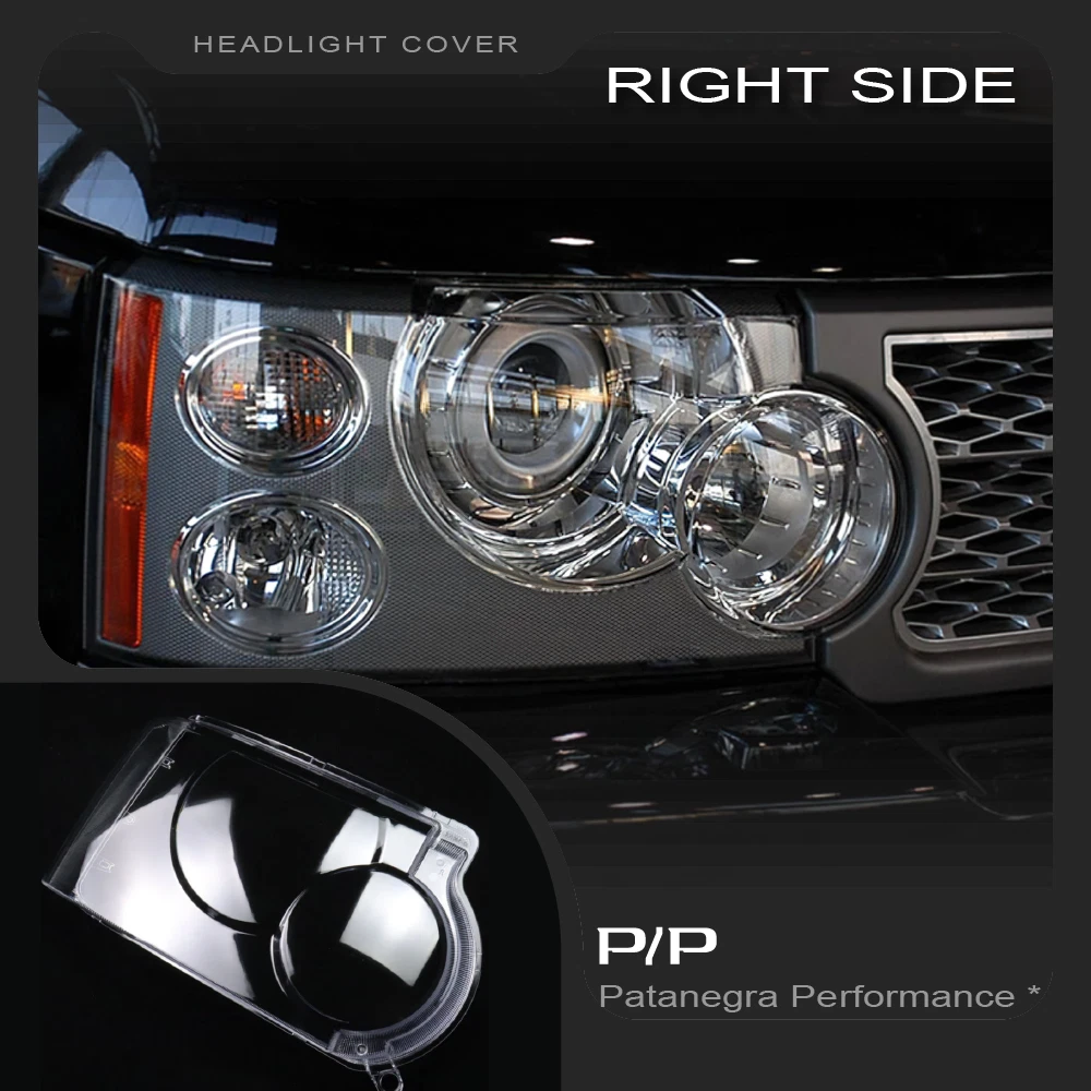 For RANGE ROVER L322 2005 2009 Headlight Lens Replacement Cover