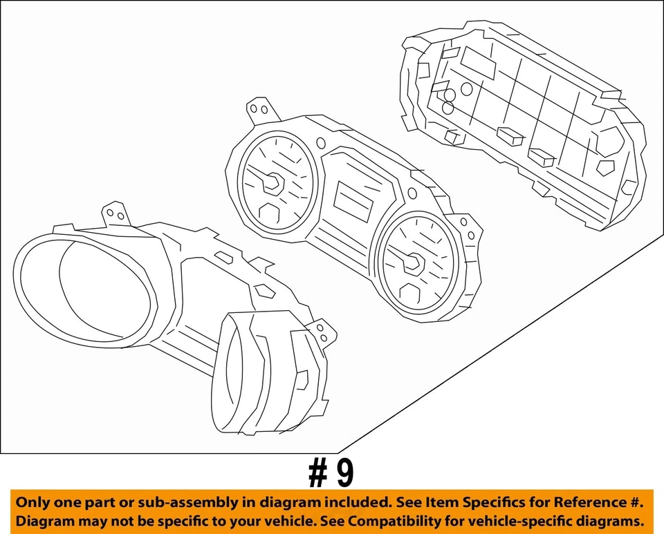 Medidor de velocímetro usado se adapta a: Kia Sedona MPH 2017 3,5`` pantalla ID 94007A9540 grado Foto 4 de 4