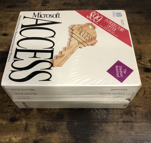 NOS Vintage 1992 Microsoft Access Database 5.25" Disks BRAND NEW SEALED! - Afbeelding 4 van 7