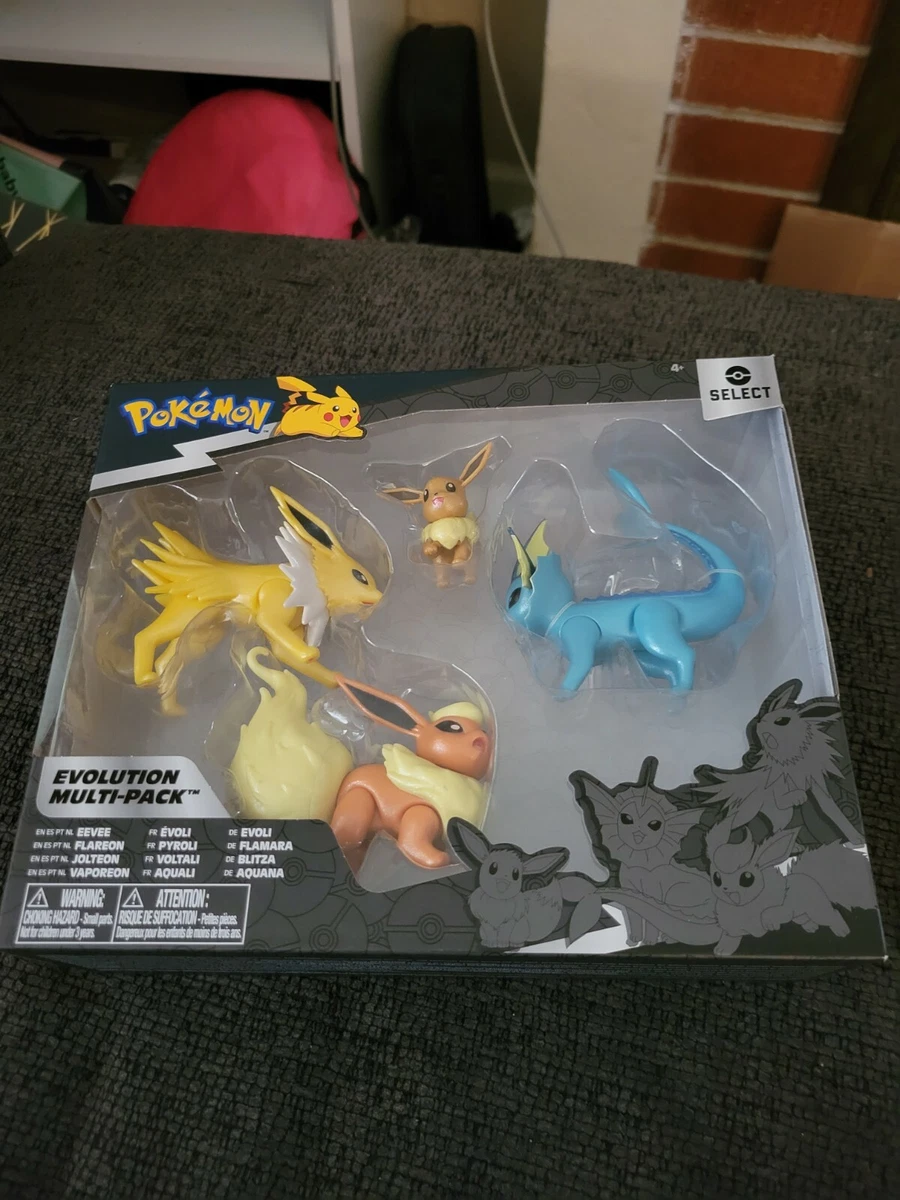 Pokemon Select Eevee, Flareon, Jolteon & Vaporeon Evolution Figure