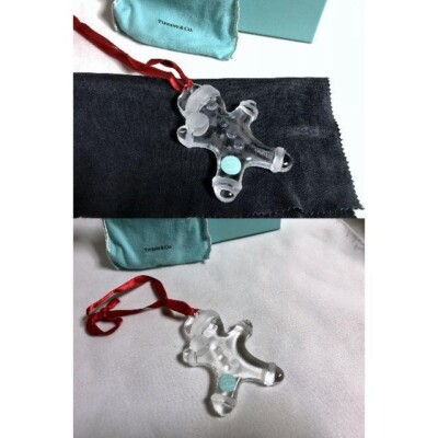 ティファニー　man Ornament TIFFANY & CO. Crystal Christmas Gingerbread man Ornament