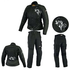 Damen Motorrad Textil Kombi mit Protektoren Motorrad Jacke und Hose Motorrad