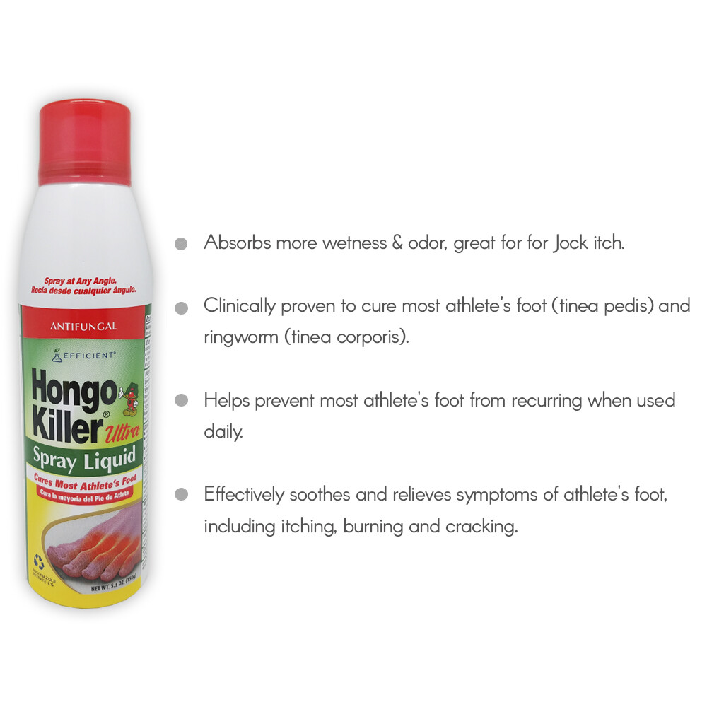 Hongo Killer Ultra Antifungal Spray. Ringworm & Athlete's Foot