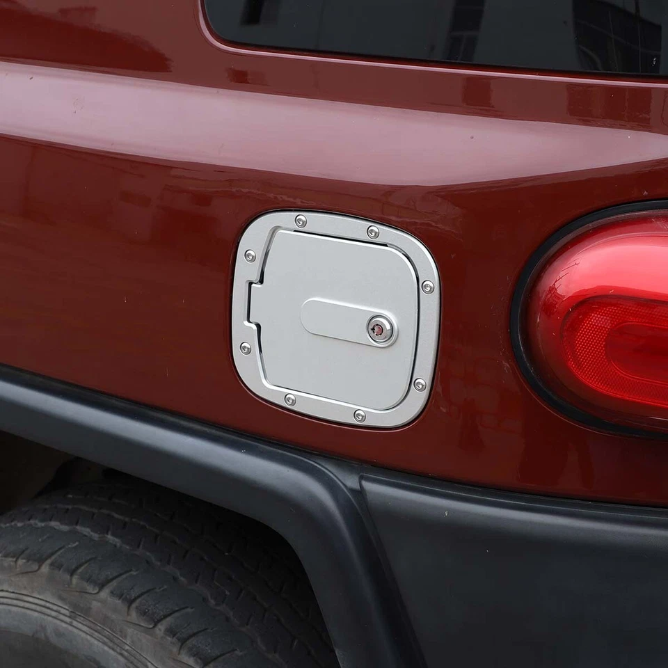 Sliver Alloy Fuel Tank Lid Replacement Locking Lid Fits Toyota FJ Cruiser 07-14 - Image 4 of 4