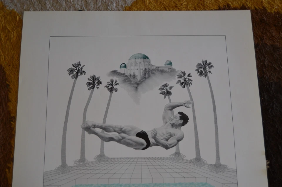 Vintage 1984 LA Olympics Mergulhador Interesse Gay Gamar Studios Jogos de Verão Palma de Piscina - Imagem 2 de 4