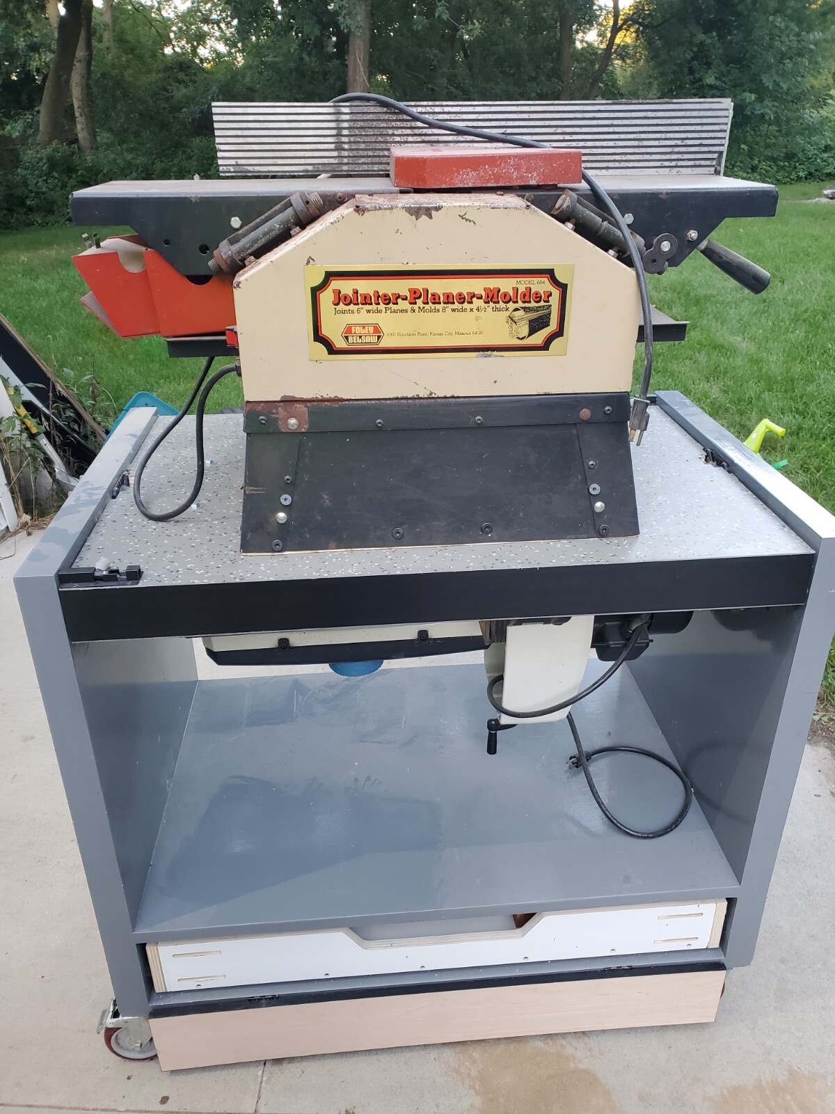 Flip Top tool Cart With Joiner/planer/molder And Jet Drum Sander eBay