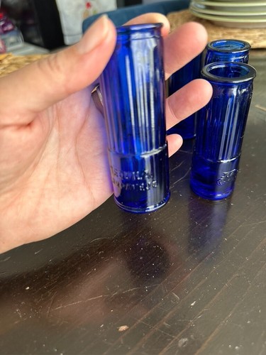 Juego de 6 vasos de chupito de tequila Corralejo de 4 oz vidrio azul logotipo antiguo vintage años 60 - Imagen 6 de 10